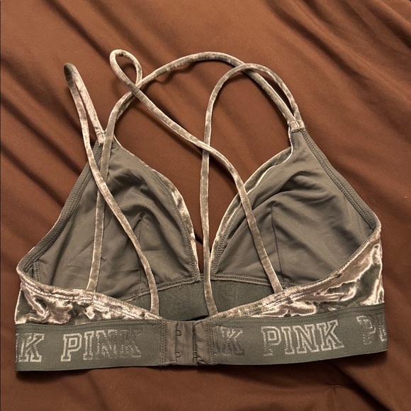 PINK Victoria's Secret Gray Velvet Bralette - Picture 3 of 3